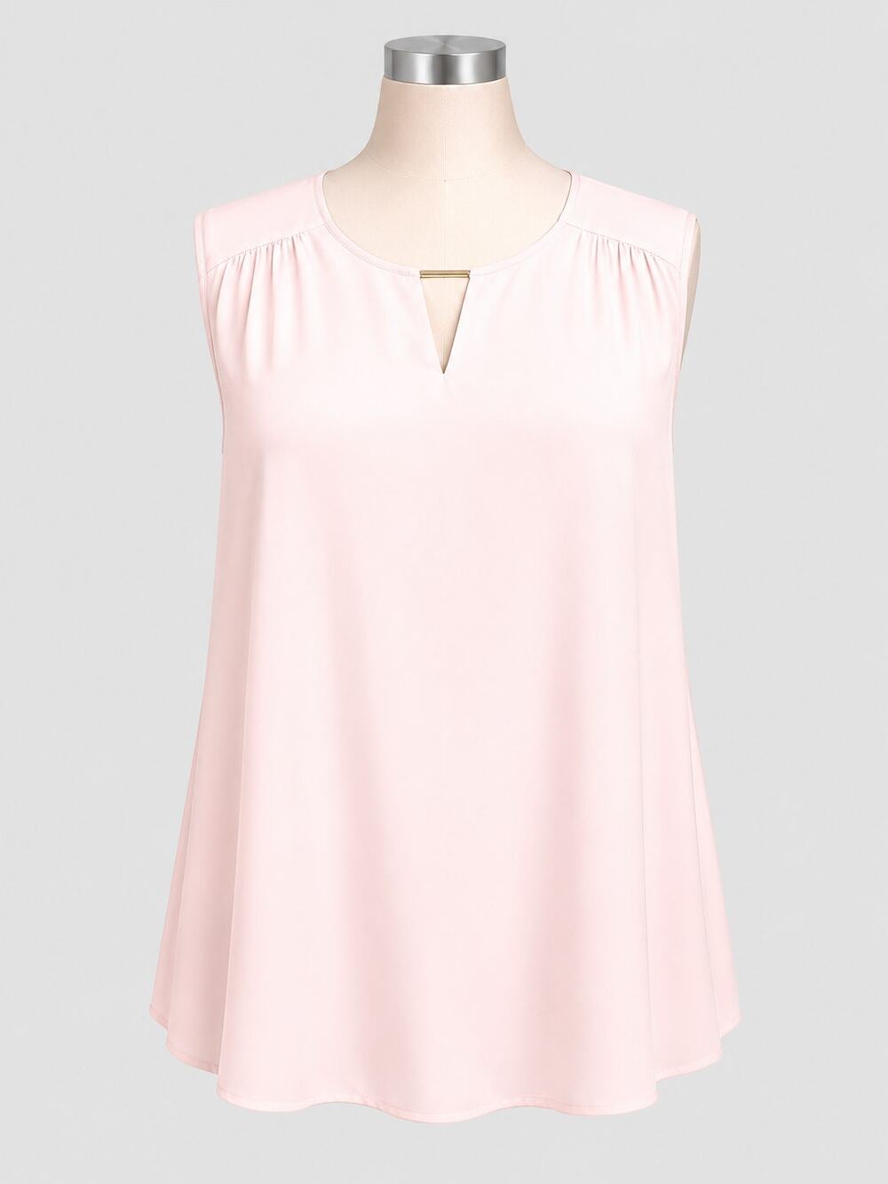 Torrid Blush Pink Rayon Crepe Keyhole Tank – Size 5X